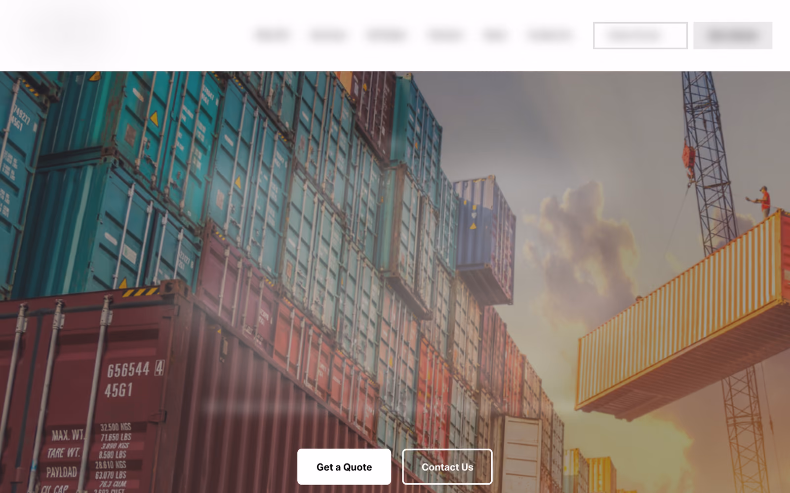 The current WordPress homepage on a desktop, with the broker's name, logo, navigation and headline blurred